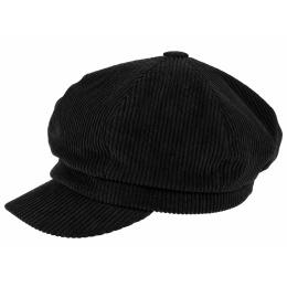 Gavroche Cap Egosa Cotton Velvet Black - Traclet