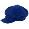 Casquette Gavroche Egosa Velours Coton Lazuli - Traclet