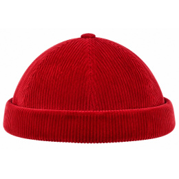 Malo Corduroy Velvet Docker Beanie Red – Traclet