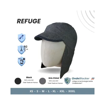 Anti-radiation cap with ear cover, neck cover and side protection - ref 24492