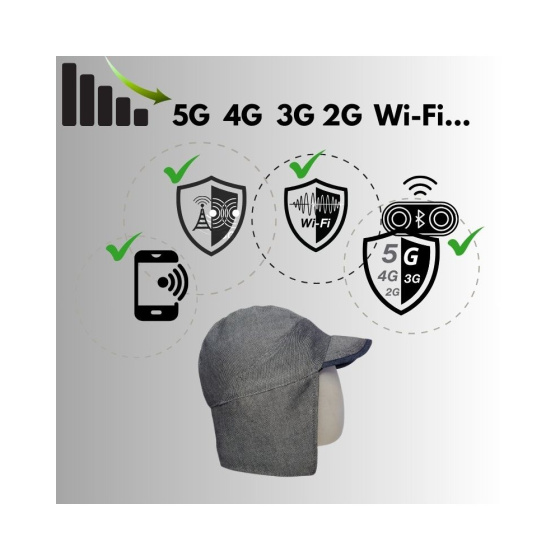 Anti-radiation cap with ear cover, neck cover and side protection