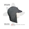 Casquette anti-ondes avec cache oreille et couvre nuque et protection cotés - ref 24492