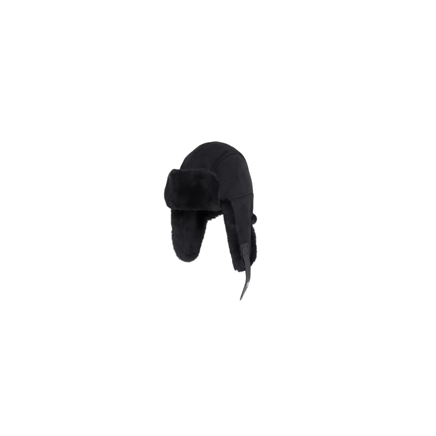 Nansen Black Leather Ushanka - Traclet | Reference: 24493 | Chapellerie Traclet