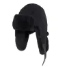 Nansen Black Leather Ushanka - Traclet | Reference: 24493 | Chapellerie Traclet
