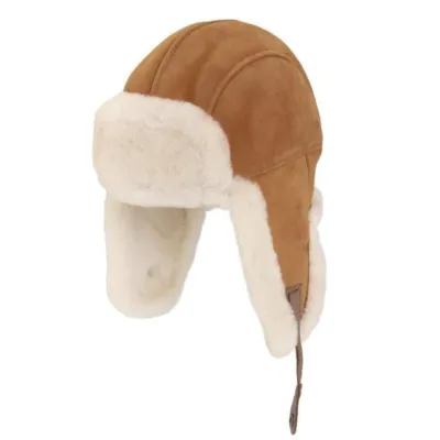 Nansen Cognac Leather Ushanka - Traclet | Reference: 24494 | Chapellerie Traclet