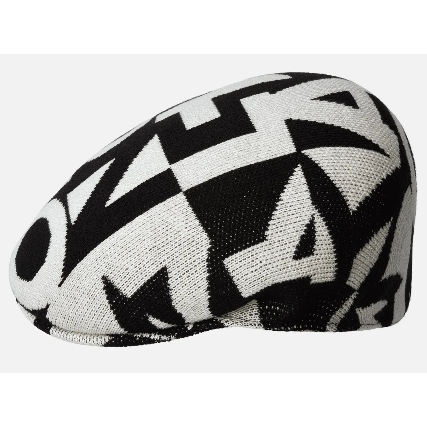 Superfan 504 Flat Cap Black & White - Kangol reference 24497 - Traclet hat shop