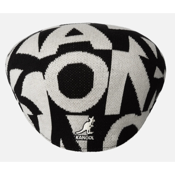 Superfan 504 Flat Cap Black & White - Kangol