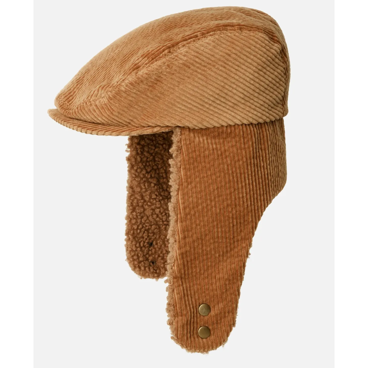 Cozy Bugatti Flat Cap with Ear Flaps Camel - Kangol Reference: 24505| Chapellerie Traclet