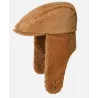 Cozy Bugatti Flat Cap with Ear Flaps Camel - Kangol Reference: 24505| Chapellerie Traclet