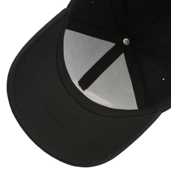 Black Cotton Lettering Baseball Cap - Stetson