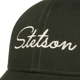 Casquette Baseball Lettering Coton Olive - Stetson