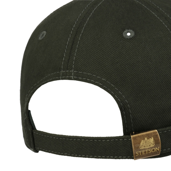 Casquette Baseball Lettering Coton Olive - Stetson