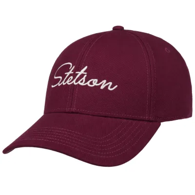 Casquette Baseball Lettering Coton Bordeaux - Stetson