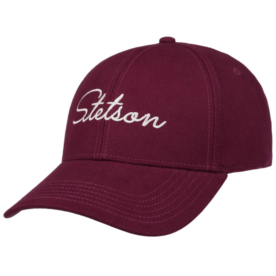 Bordeaux Cotton Lettering Baseball Cap - Stetson