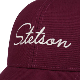 Bordeaux Cotton Lettering Baseball Cap - Stetson
