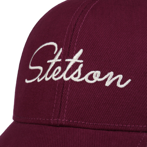 Casquette Baseball Lettering Coton Bordeaux - Stetson