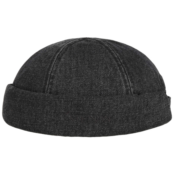 Tulsa Denim Cotton Black Docker Beanie - Stetson