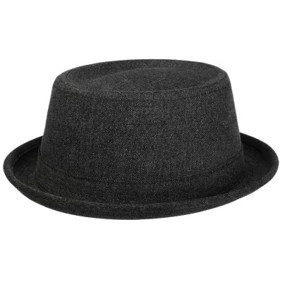 Chapeau Pork Pie Camden Denim Noir - Stetson