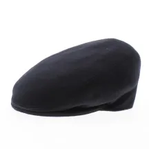 Casquette plate cashmere marine