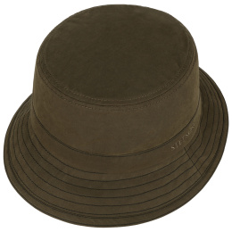 Travis Waxed Cotton Olive UPF 40+ Hat - Stetson