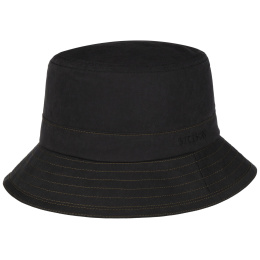 Travis Waxed Cotton Black UPF 40+ Hat - Stetson