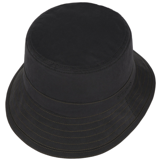 Chapeau Travis Waxed Cotton Noir UPF 40+ - Stetson
