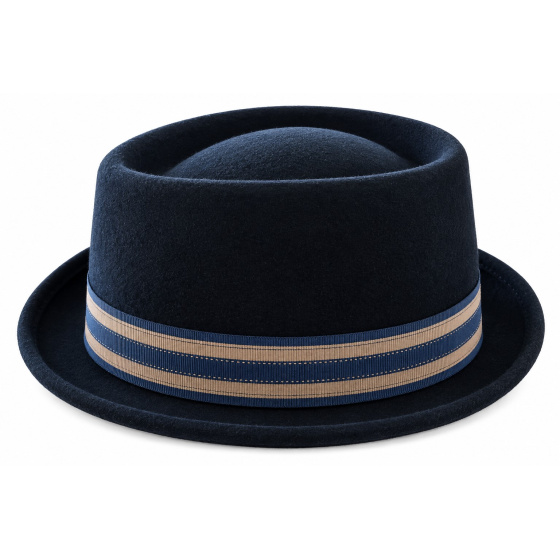Trouville Black Wool Felt Pork Pie Hat - Göttmann