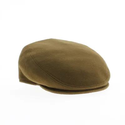 Flat cap cashmere camel