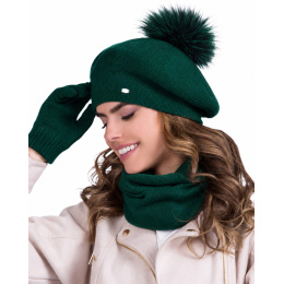 Women's Bella Bottle Green Pompom - Traclet