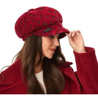 Casquette Gavroche Ravarino Laine Rouge - Traclet