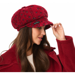 Casquette Gavroche Ravarino Laine Rouge - Traclet