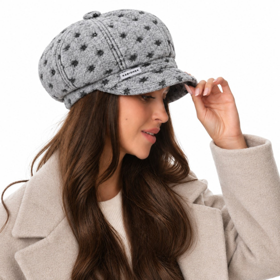 Ravarino Grey Wool Newsboy Cap - Traclet
