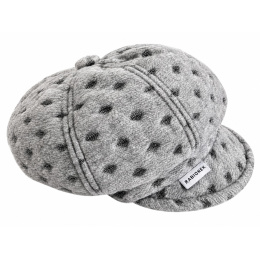 Ravarino Grey Wool Newsboy Cap - Traclet