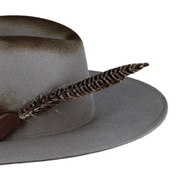 Chapeau Fedora Taupe Effet Vieilli - Fiebig