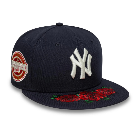 Navy Cotton Coops Floral Snapback Cap - New Era