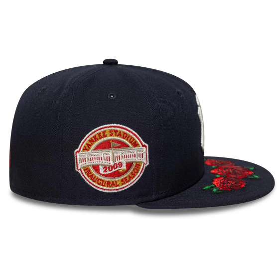 Navy Cotton Coops Floral Snapback Cap - New Era