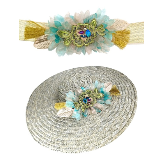 Pamela Provençal Gray Straw Hat - Traclet