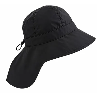 Horizon Black Waterproof Cap with Neck Flap - Traclet