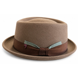 Burlington Brown Wool Pork Pie Hat - Alfonso d'Este