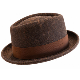 Chapeau Porkpie Diamond Marron Laine - Alfonso d'Este