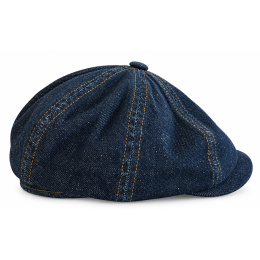 Blue Denim Cotton Kyoto Hatteras Cap - Alfonso d'Este