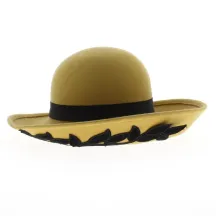 Capeline feutre beige