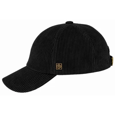 Casquette Baseball Alizé Velours Côtelé Noire - Traclet