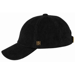 Casquette Baseball Alizé Velours Côtelé Noire - Traclet