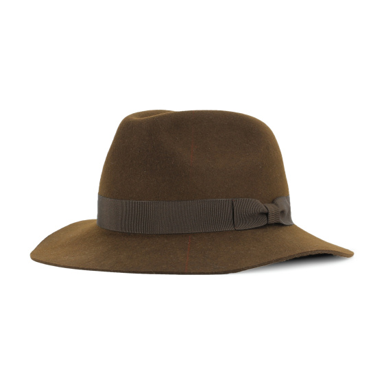 Brown Indiana Traveller Fur Felt Hat - Made in France