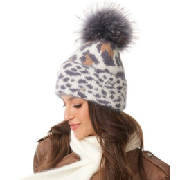 Bonnet à Pompon Rozmiar Léopard Gris & Marron - Traclet