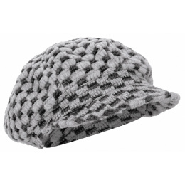 Élodie Gray Wool Newsboy Cap - Traclet