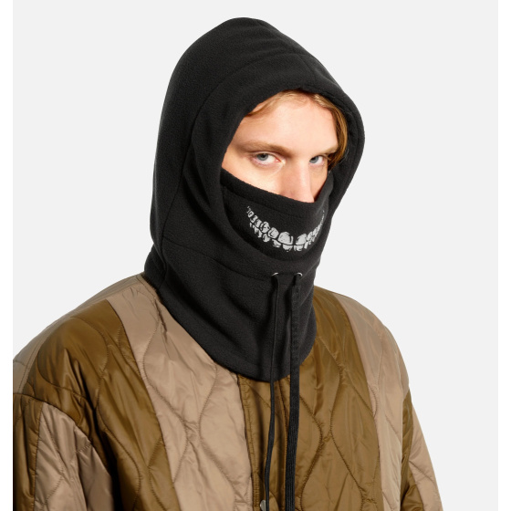 Black Fleece Hooded Neck Warmer - Kangol