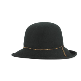 Chapeau Cloche Cabernet Feutre Large Bord - Traclet