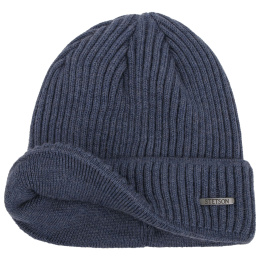 Bonnet Parkman Tricot Bleu Laine - Stetson